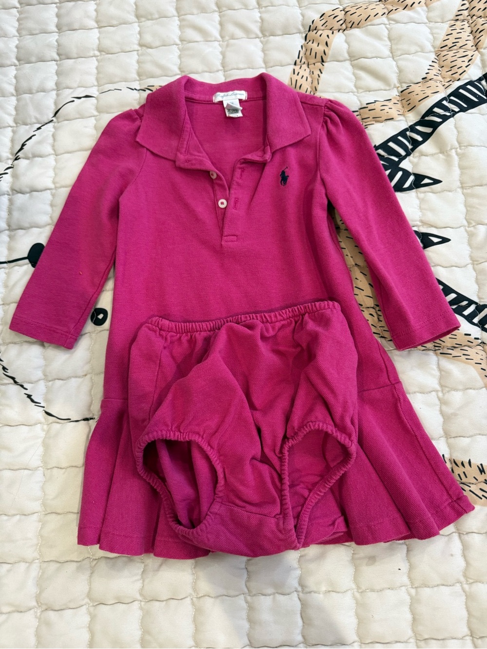 Ralph Lauren Fuchsia Polo Dress with Bloomers